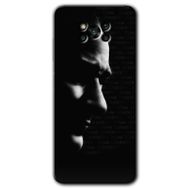 Poco X3 NFC Siyah Mermer Desenli Y Harfi Baskılı Uyumlu Silikon Kılıf