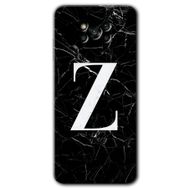 Poco X3 NFC Siyah Mermer Desenli Z Harfi Baskılı Uyumlu Silikon Kılıf