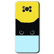 Poco X3 Pro Kara Kedi Baskılı Uyumlu Silikon Kılıf