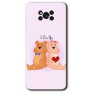Poco X3 Pro Sevgili Ayıcık Baskılı Uyumlu Silikon Kılıf