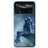 Poco X4 Pro Astronot Yalnızlığı Baskılı Uyumlu Silikon Kılıf