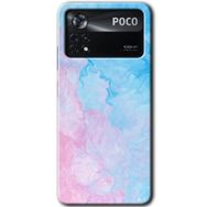Poco X4 Pro Blue Art Baskılı Uyumlu Silikon Kılıf