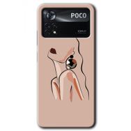 Poco X4 Pro Çizim Silüet Baskılı Uyumlu Silikon Kılıf