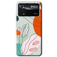 Poco X4 Pro Vektör Çiçekler Baskılı Uyumlu Silikon Kılıf