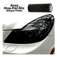 Poınt Marketıng Siyah Far Stop Filmi Folyosu Kaplama Şeffaf Dayanıklı Kaliteli 1 Metre