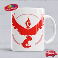 Pokemon Go Valor Kırmızı Takım Porselen Kupa Bardak