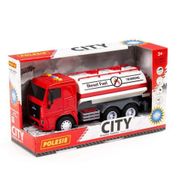 Polesie Oyuncak 96296 City Sürtmeli V2 Işıklı ve Sesli Kırmızı Kabin Kutuda Tanker
