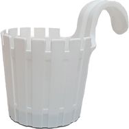 Poliwork Akasya Beyaz 1.5 lt Askılı Balkon Saksı