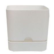 Poliwork Begonya Kare 16 cm Beyaz Saksı