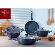 Polo Chef Alin Mavi 7 Parça Granit Tencere Seti