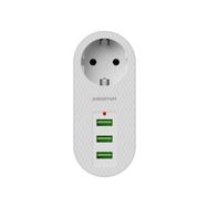 Polosmart MP11 3 Usb'li Termal Akım Korumalı Beyaz Priz