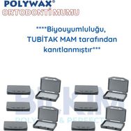 POLYWAX Ortodontik Wax 10 Adet Vanilya Aromalı Ortodonti Braket Diş Teli Mumu