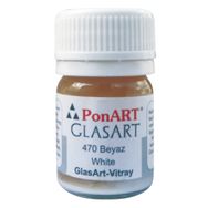 Ponart Glass Art 20 ml Beyaz Cam Boyası