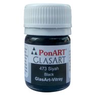 Ponart Glass Art 20 ml Siyah Cam Boyası