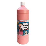 Ponart School Paint Pembe 1000 ml Akrilik Boya