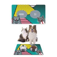 Popart 50 x 35 cm Kedi Köpek Mama Altlığı Mama Paspası
