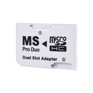 Popkonsol Sony Psp Memory Stick Pro Duo Adaptör Dual Slot Psp Hafıza Kartı Adaptör Dual Mikro Sd Kart Çevirici