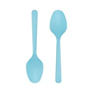 Poppy Lüks Parti Mavi 25 Adet Plastik Kaşık