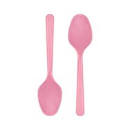 Poppy Lüks Parti Pembe 25 Adet Plastik Kaşık