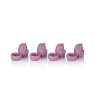 Porio 11 cm 4l'ü Pembe Baykuşlu Mumluk