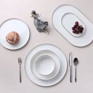 Porland 04ALM006747 Chopin Platin 27 Parça 6 Kişilik Yemek Takımı