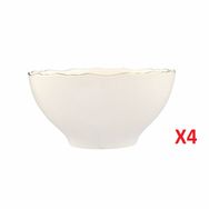 Porland 04ALM007411 22 cm 4'lü Altın Yaldız Kase