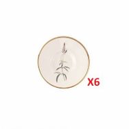 Porland 04ALM008013 11 cm 6'lı Botanical Çay Tabağı