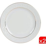 Porland 04POR031038 25 cm 2'li Hazan Altın Yaldız Düz Tabak