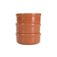 Porland 10 cm Kahverengi 3'lü Fırın ve Güveç Kabı Seti