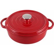 Porland 28 cm Sapore Kırmızı Döküm Basık Tencere