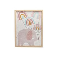 Porland 30x40 cm Pembe Fil Bebek Çocuk Tablo