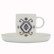 Porland 80 cc +Arabesque Desen5 Tabaklı Kahve Fincanı