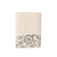 Porland Akra 50x90 Nakışlı Krem Havlu