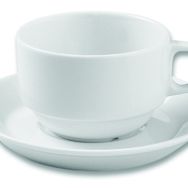 Porland Bella Beyaz 116 cc Tabaklı Çay Fincanı