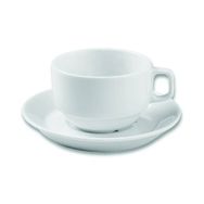 Porland Bella Beyaz 116 cc Tabaklı Çay Fincanı