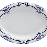 Porland Blue Manoir 29 cm Desen 2 Kayık Tabak
