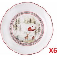 Porland Caribou 24 cm 6'lı Düz Tabak