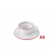Porland Caribou Tabaklı 75 cc 4'lü Kahve Fincanı