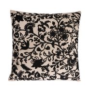 Porland Carlota 45x45 cm Siyah Nakışlı Yastık
