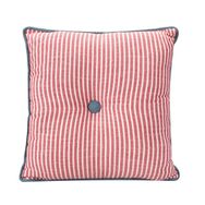 Porland Chantilly Kırmızı 40x40 cm Çizgili Pamuk Yastık