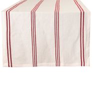 Porland Chantilly Kırmızı 50x150 cm Çizgili Pamuk Runner