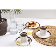 Porland Chopin Bakır Çay 4 Parça Fincanı Takımı