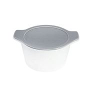 Porland Cookland İndüksiyonlu 1.4 lt Porselen Koyu Gri Kapaklı Derin Tencere
