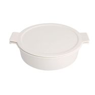 Porland Cookland Isıya Dayanıklı 2 lt Porselen Kapaklı Basık Tencere