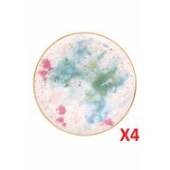 Porland Cosmos Desen 24 cm 4'lü Düz Tabak