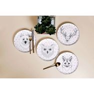 Porland Forest 4 Kişilik Çok Renkli 20 cm Pasta Takımı