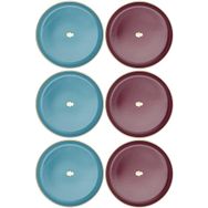 Porland Glamorous Fuşya Turkuaz 20 cm 6 Parça Pasta Tabağı