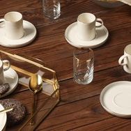 Porland Illusion Altın Yaldız 85 cc 4 Kişilik Kahve Takımı
