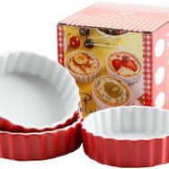 Porland Kırmızı 3 Parça Tart Kalıbı