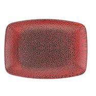 Porland Moire 27 cm Kırmızı Kayık Tabak